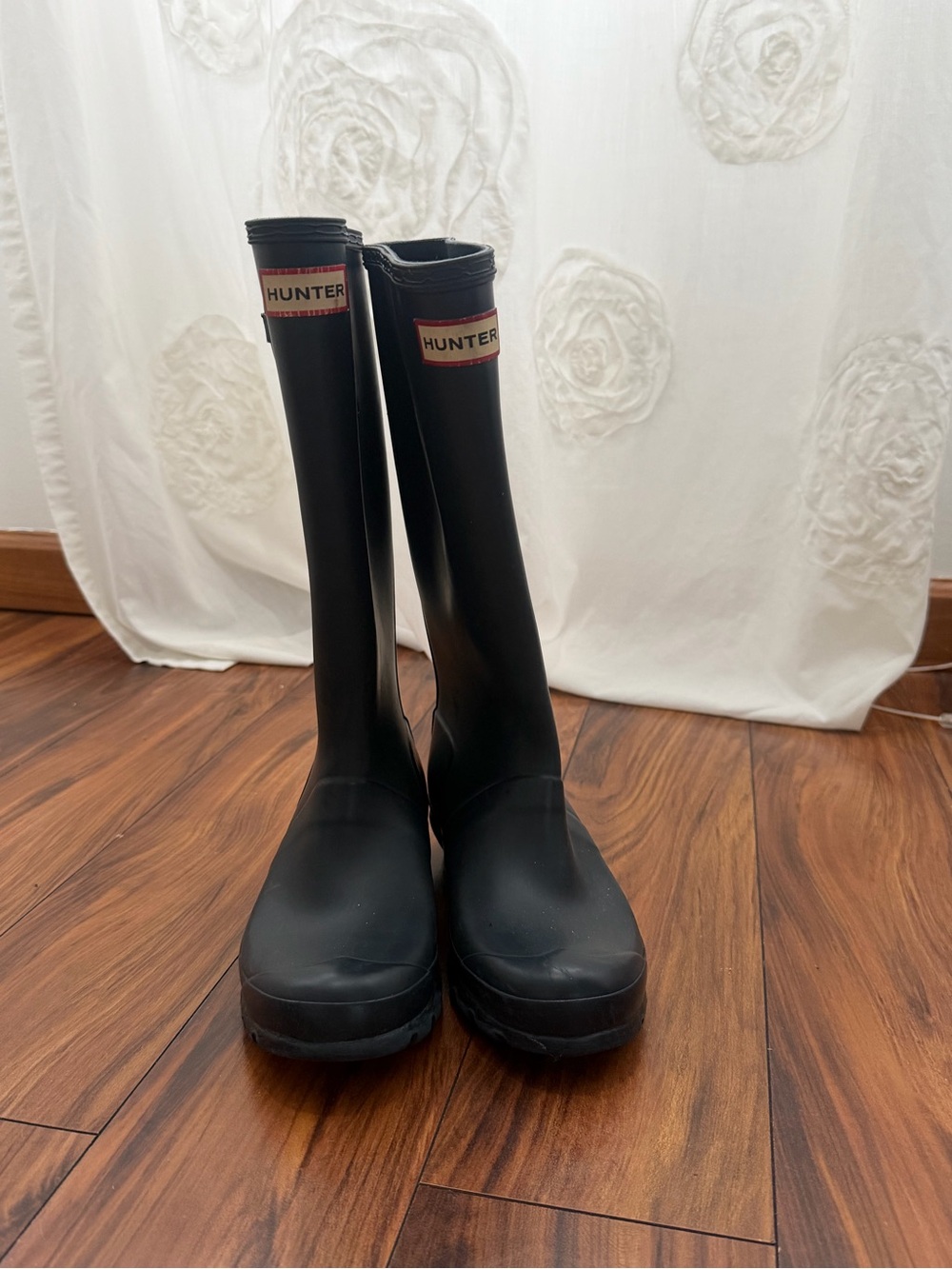 Hunter Original Big Kids Tall Waterproof Rainboots Black Size 4B/5G women’s 5-6
